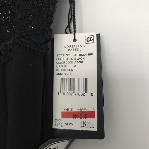BNWT Ardianna Papell jumpsuit. Size 6 - Picture 7 of 11